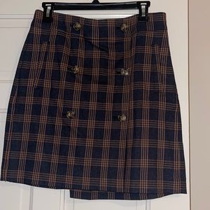 Madewell plaid skirt